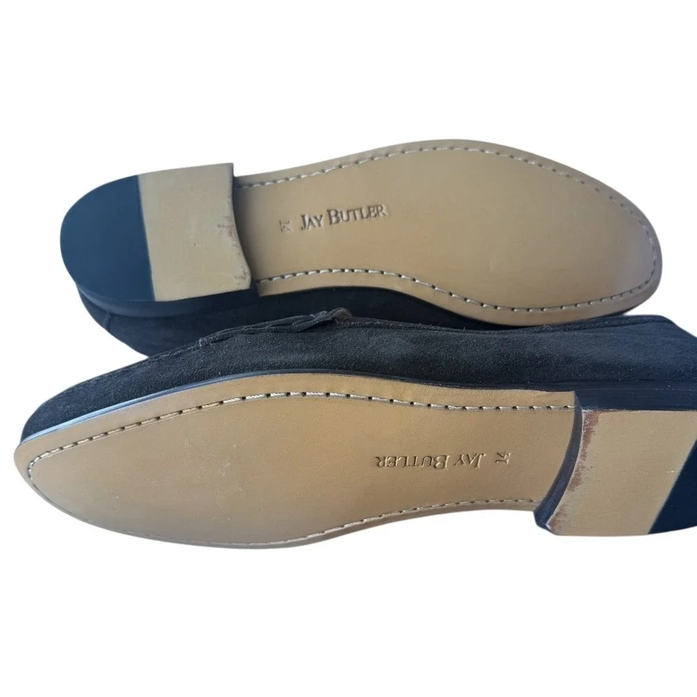 Jay Butler Suede Driving Loafers Mens 14  Dark Brown Suede Horsebit Gold Tone
